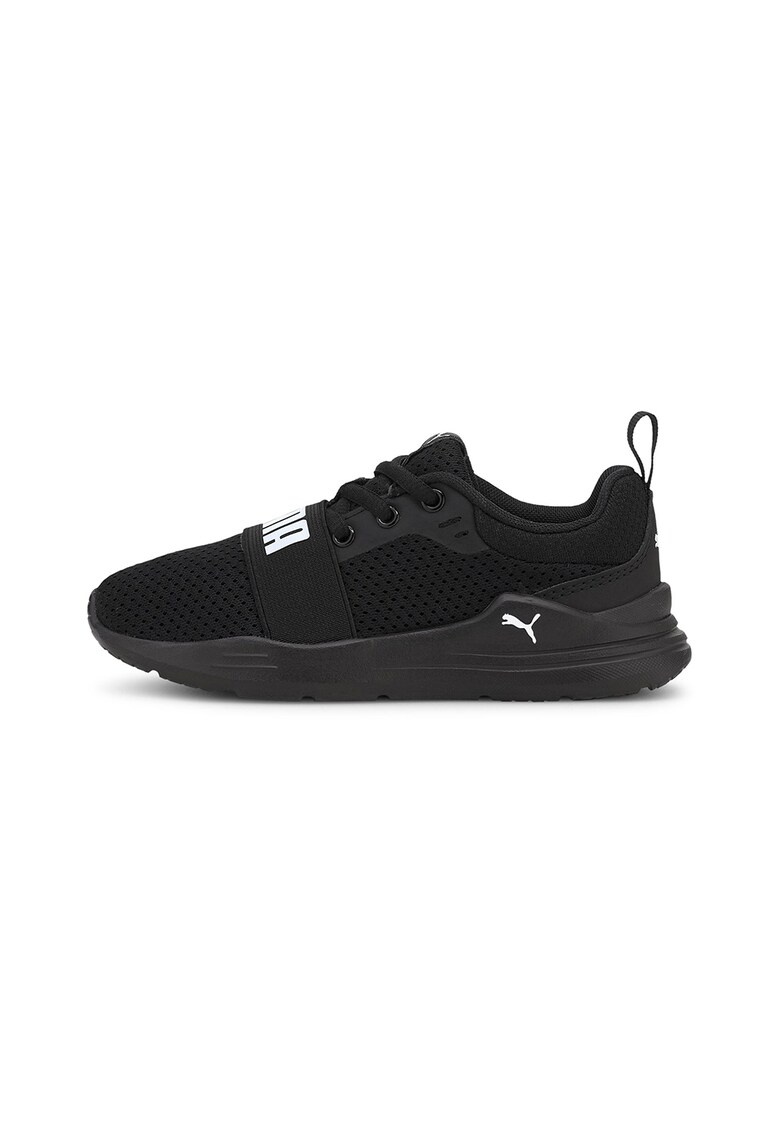 Pantofi sport cu imprimeu logo Wired Run - Alb/Negru