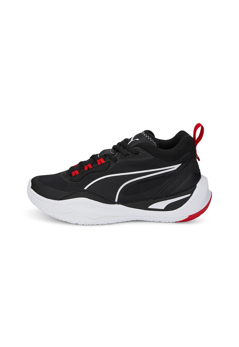 Pantofi sport cu insertii de plasa Playmaker - Alb/Negru