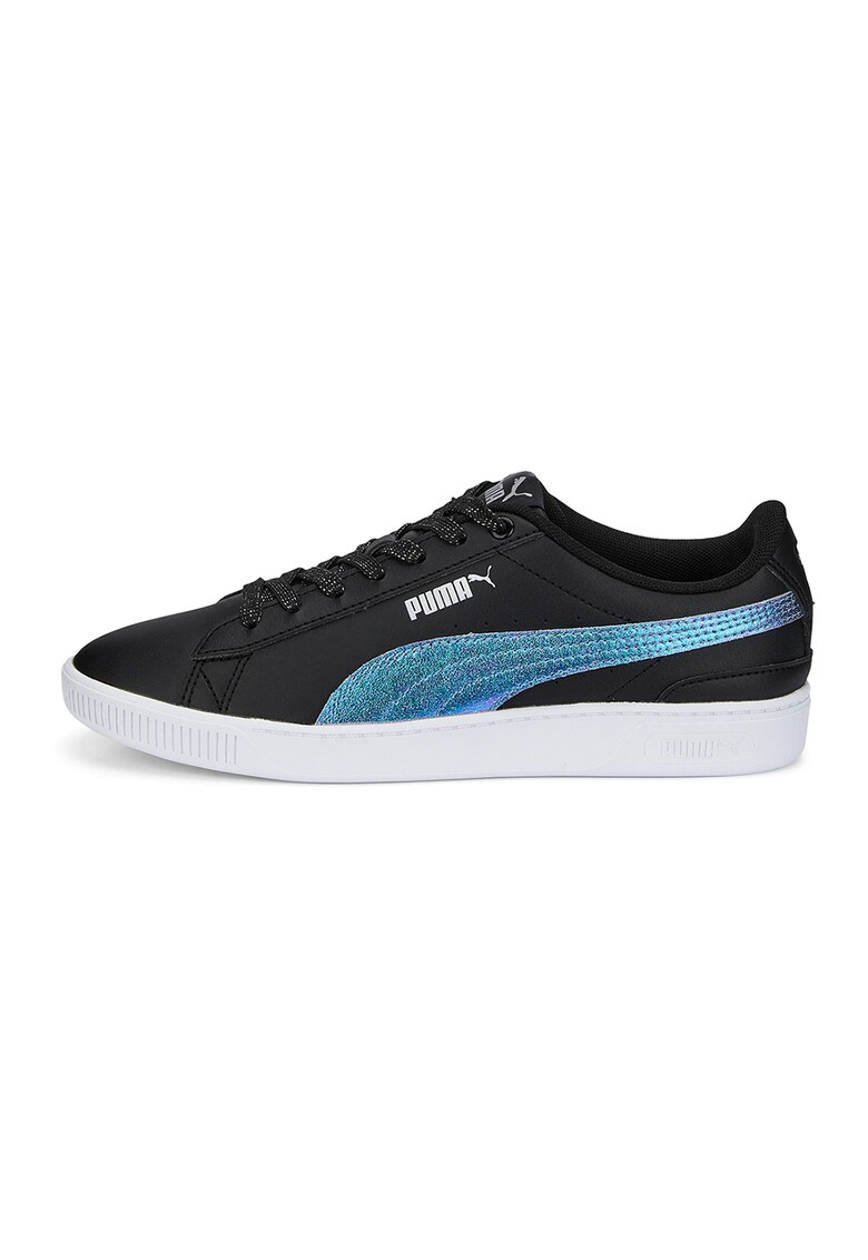 Pantofi sport low-top de piele ecologica cu banda logo stralucitoare vikkyv3