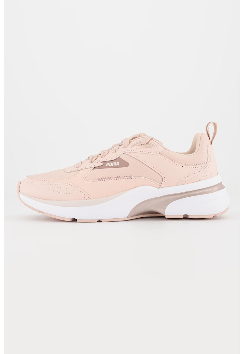 Pantofi sport cu garnituri din piele ecologica FS Runner - Roz pastel