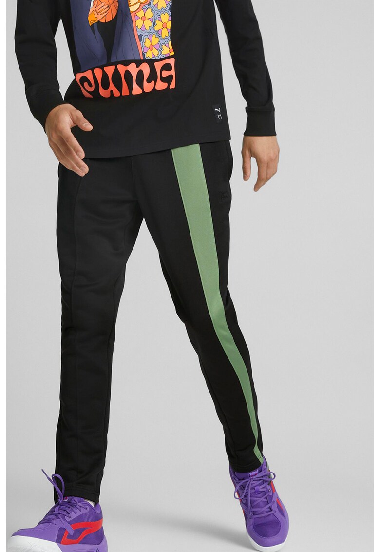 Pantaloni slim fit cu benzi laterale contrastante Ralph Sampson