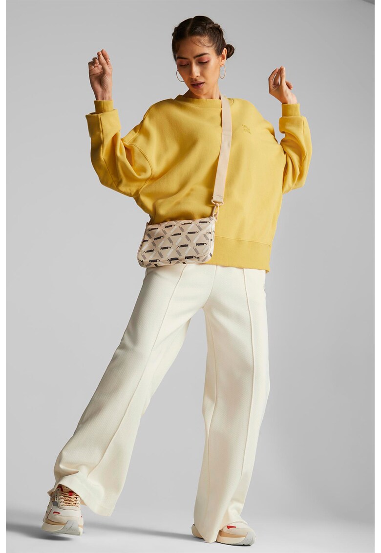 Pantaloni sport evazati cu detaliu logo brodat Infuse