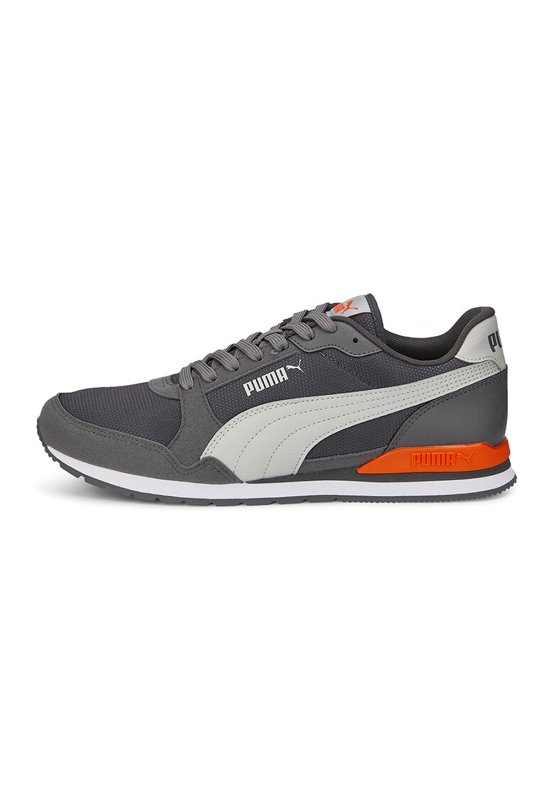 Pantofi sport de piele ecologica cu garnituri de plasa Runner