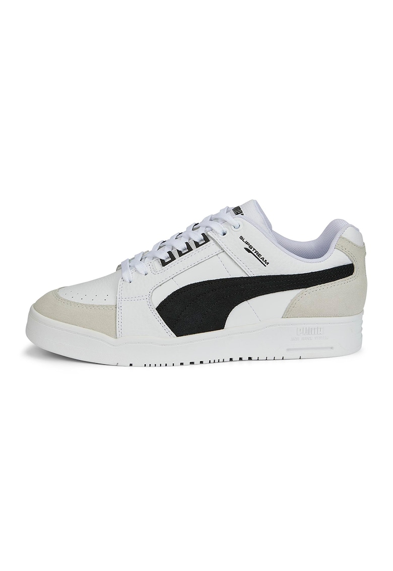 Pantofi sport de piele si piele intoarsa cu logo Slipstream - Negru/Alb murdar