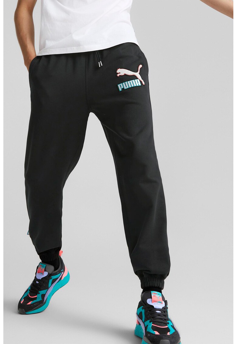 Pantaloni sport lejeri cu snur in talie Fandom