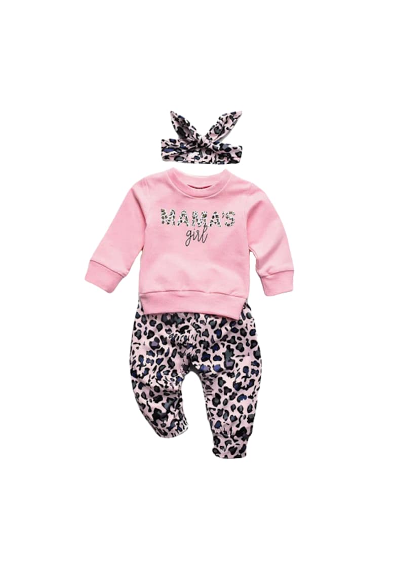 Trening Cu Bentita - Mama's Girl - Casual - Bumbac - Fete - Maneca lunga - Multicolor