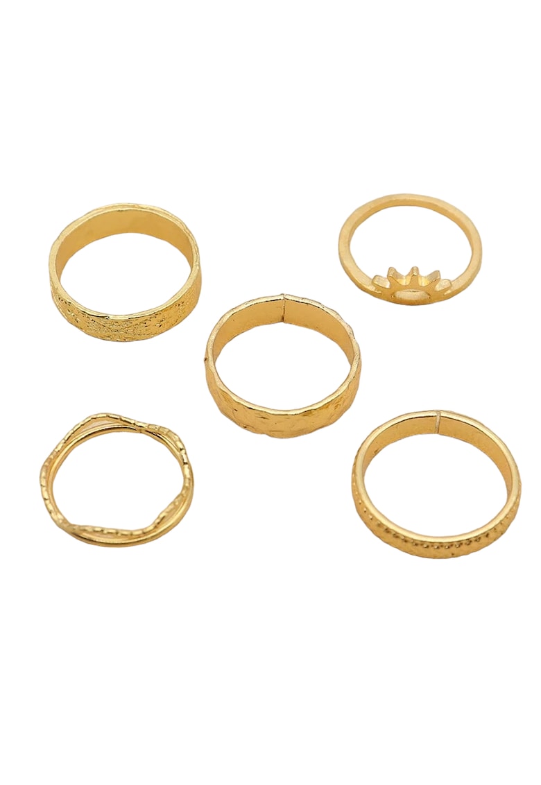 Set 5 inele aurii - forme diverse - Tabita C5 -