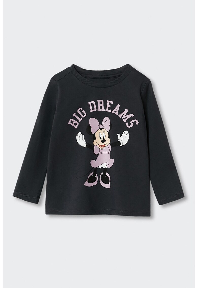 Bluza cu decolteu la baza gatului si imprimeu cu Minnie Mouse Mdream
