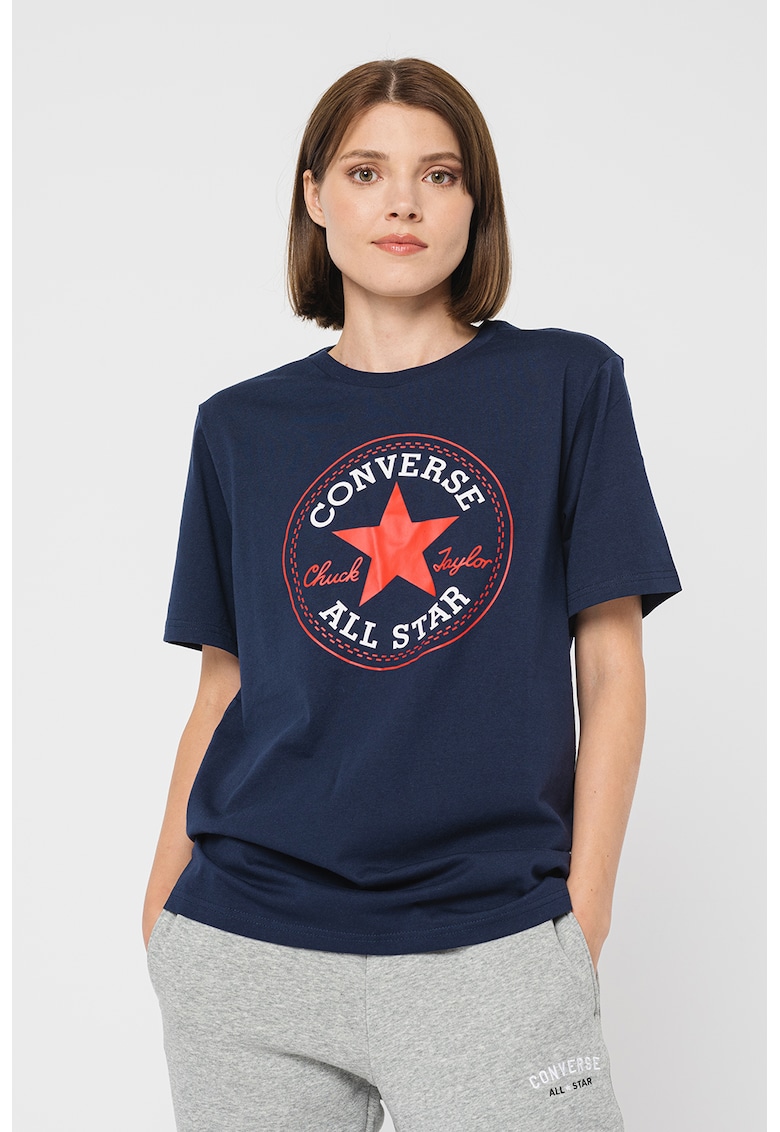 Tricou unisex de bumbac Chuck Patch Core - Bleumarin