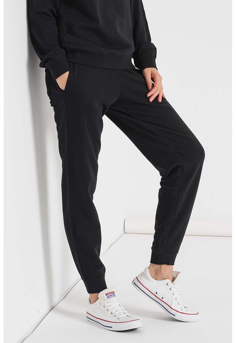 Converse Pantaloni sport regular fit unisex cu logo - Negru