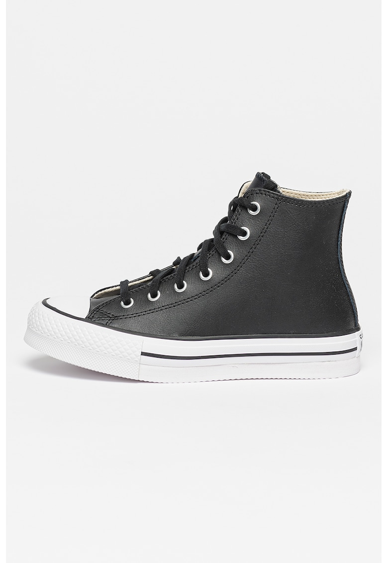 Pantofi sport de piele Chuck Taylor All Star Eva Lift - Alb/Negru