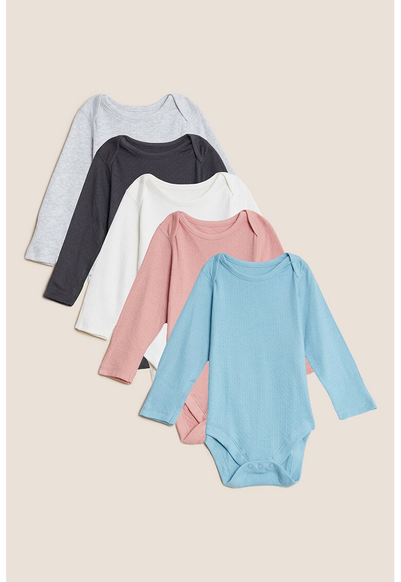 Set de body-uri din bumbac - 5 piese