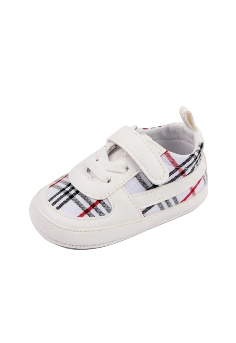 Pantofi In Carouri - Elegant - Textil - Baieti - Siret - Multicolor