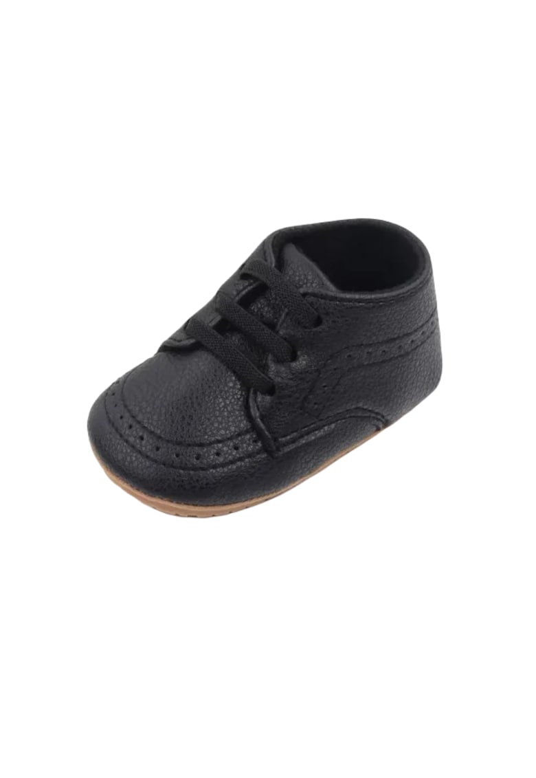 Pantofi Eleganti - Piele ecologica - Baieti - Siret - Negru