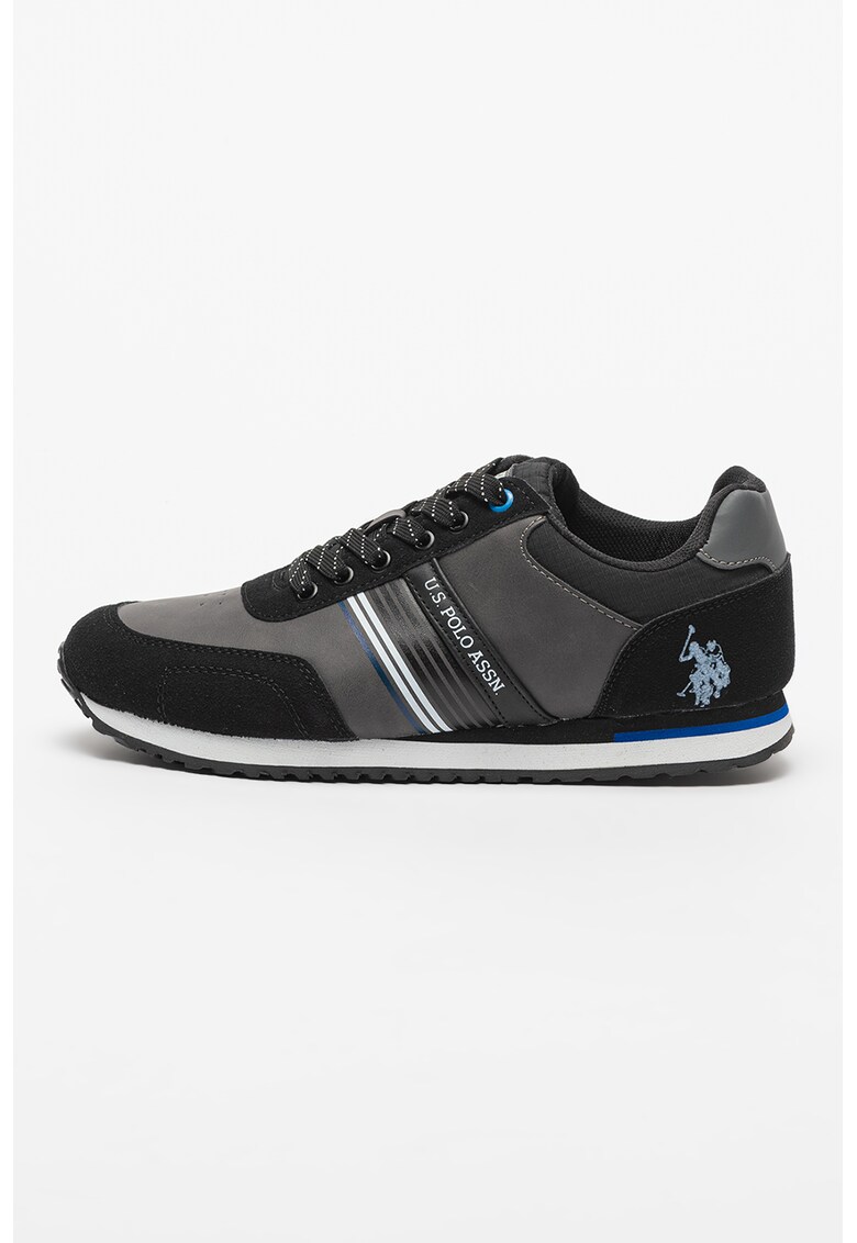 Pantofi sport cu insertii de piele ecologica Jupiter