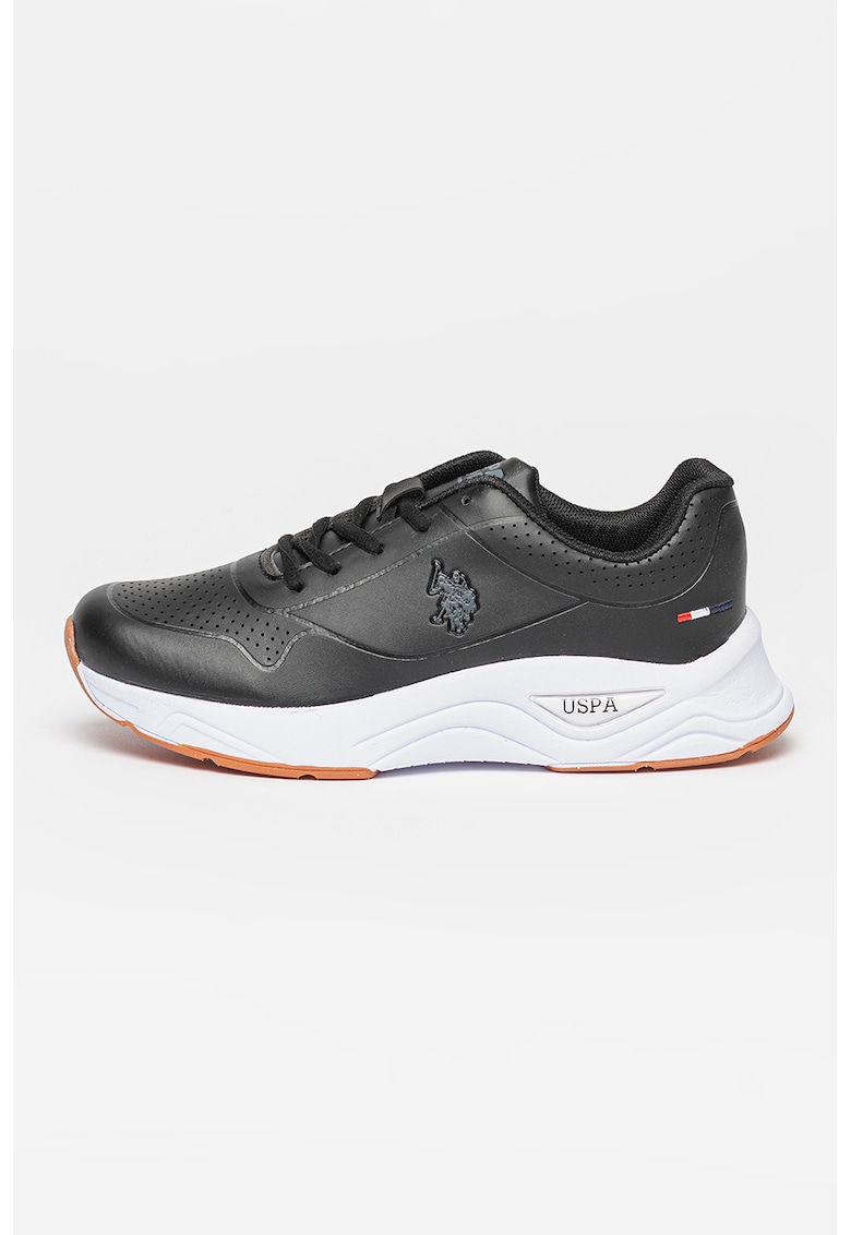 Pantofi sport de piele ecologica cu detalii perforate Sarina