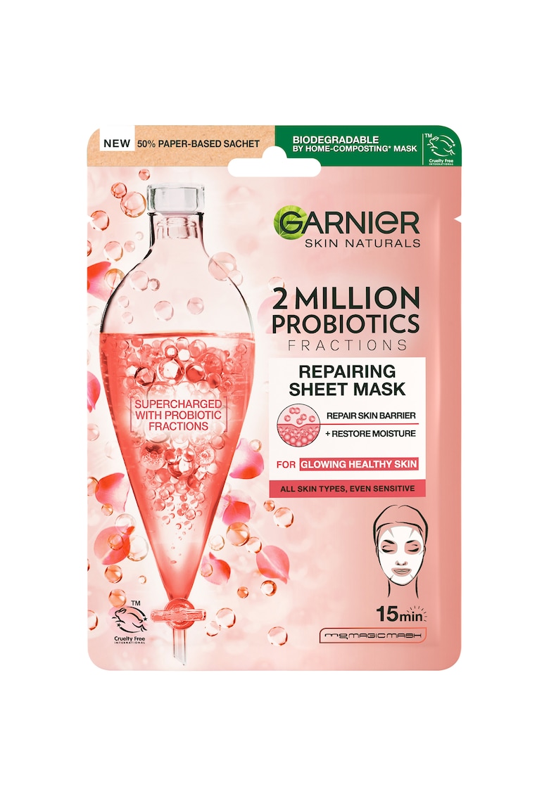 Masca servetel imbogatita cu 2 milioane de Fractii Probiotice  Skin Naturals - 22 g