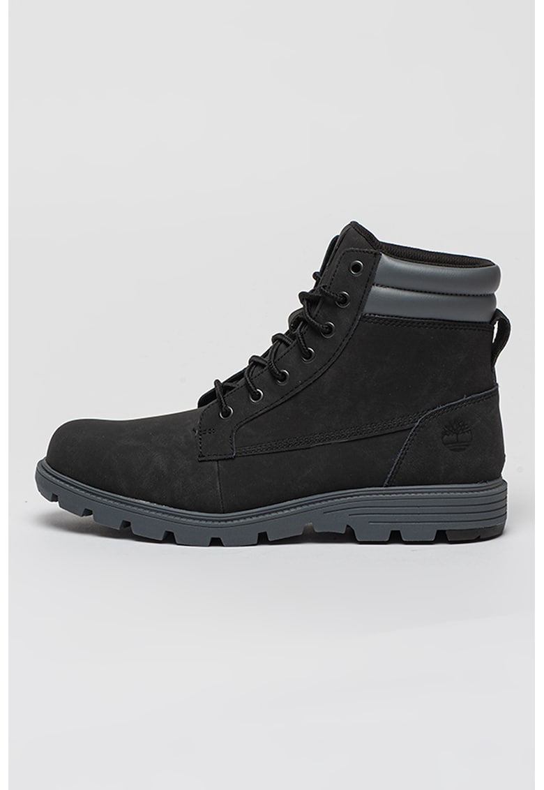 Timberland Bocanci de piele cu finisaj rezistent la apa Walden Park - Negru stins