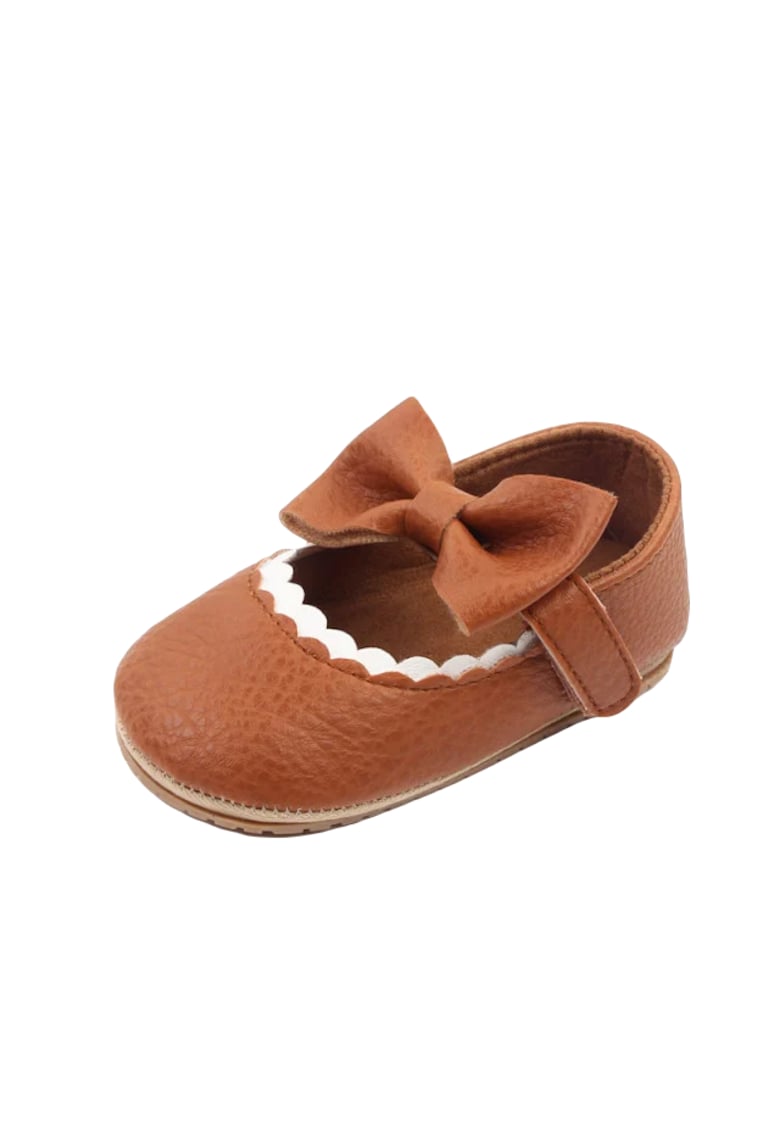 Pantofi Magical - Elegant - Fete - Velcro - Maro