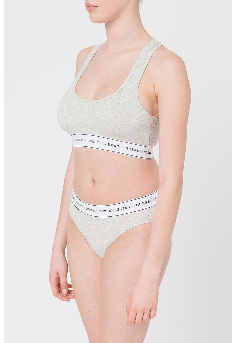 Bustiera racerback - Gri melange