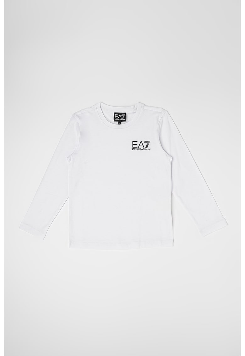 Bluza de bumbac cu logo pe piept