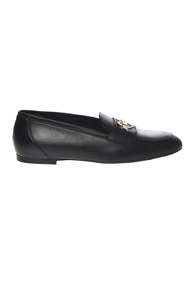 Pantofi loafer din piele cu logo metalic Balerini imagine noua gjx.ro