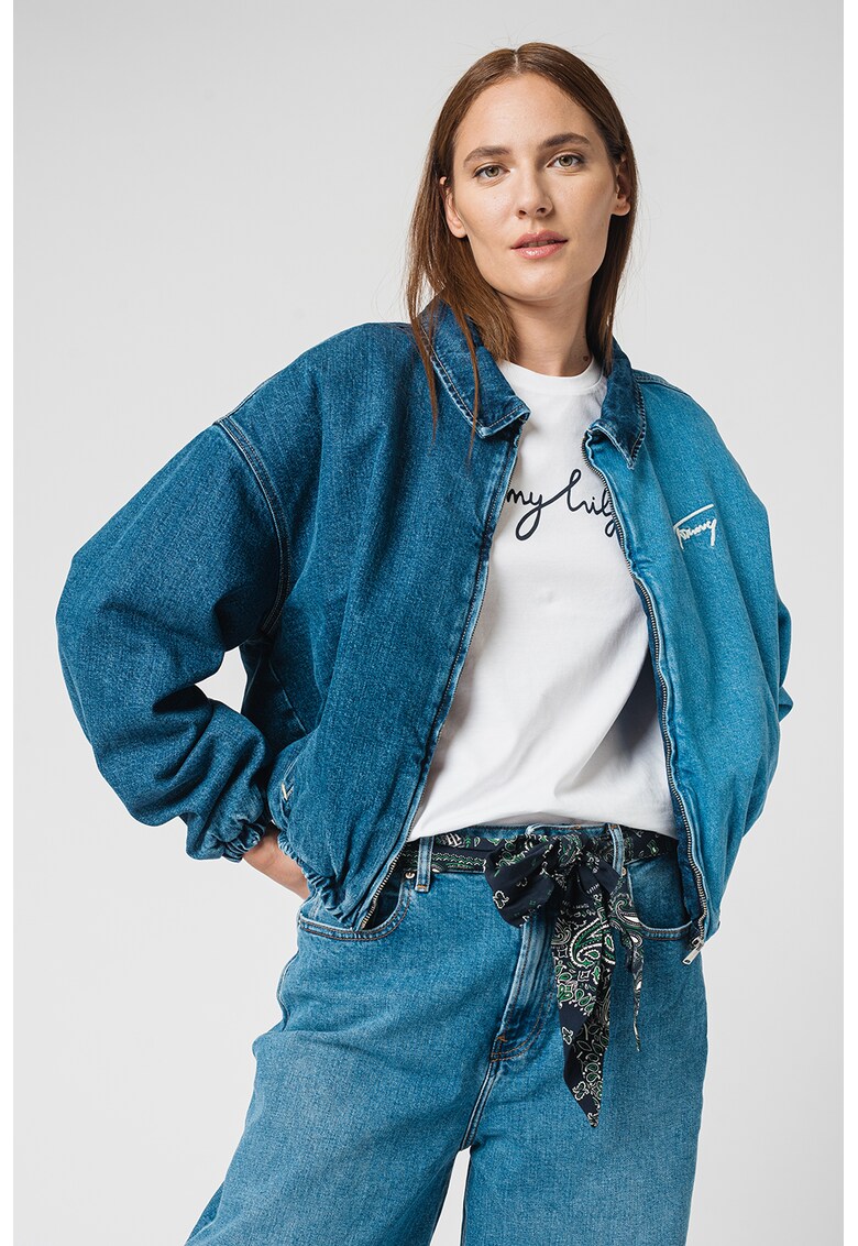 Tommy Jeans Дънково яке с двуцветен дизайн за Жени Tommy Jeans Дънково яке с двуцветен дизайн за Жени
