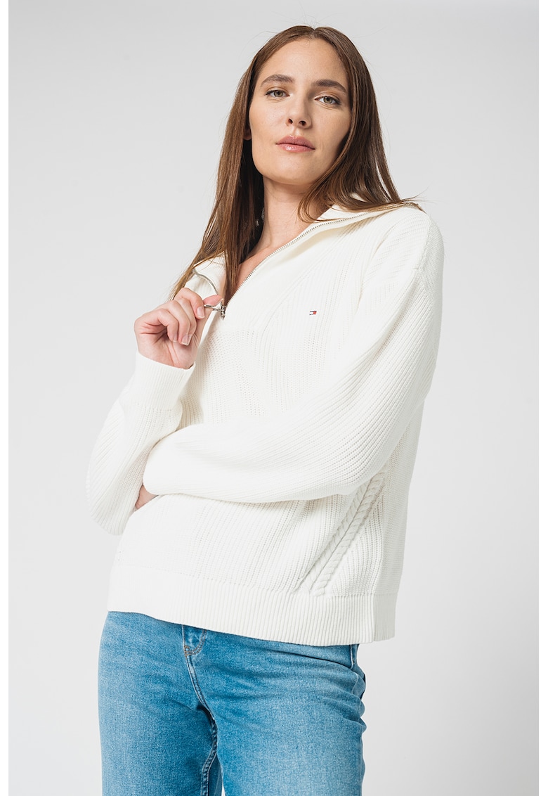 Tommy Hilfiger Пуловер Hayana с къс цип за Жени Tommy Hilfiger Пуловер Hayana с къс цип за Жени