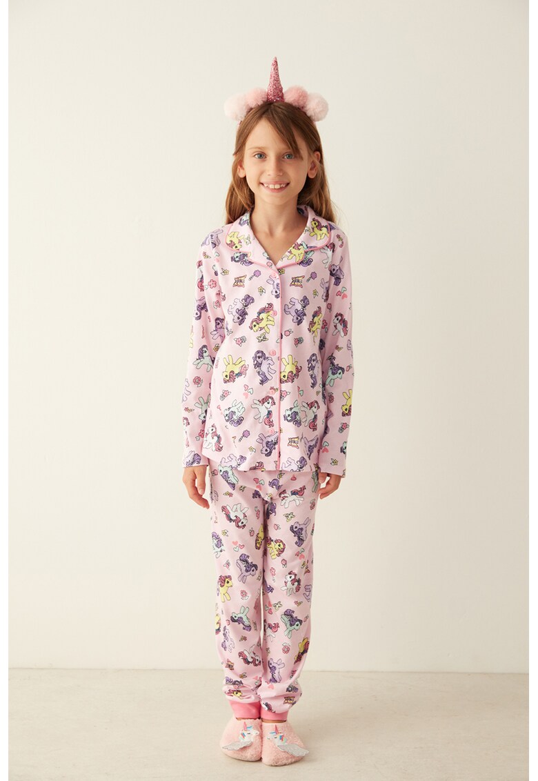 Pijama lunga cu imprimeu My Little Pony