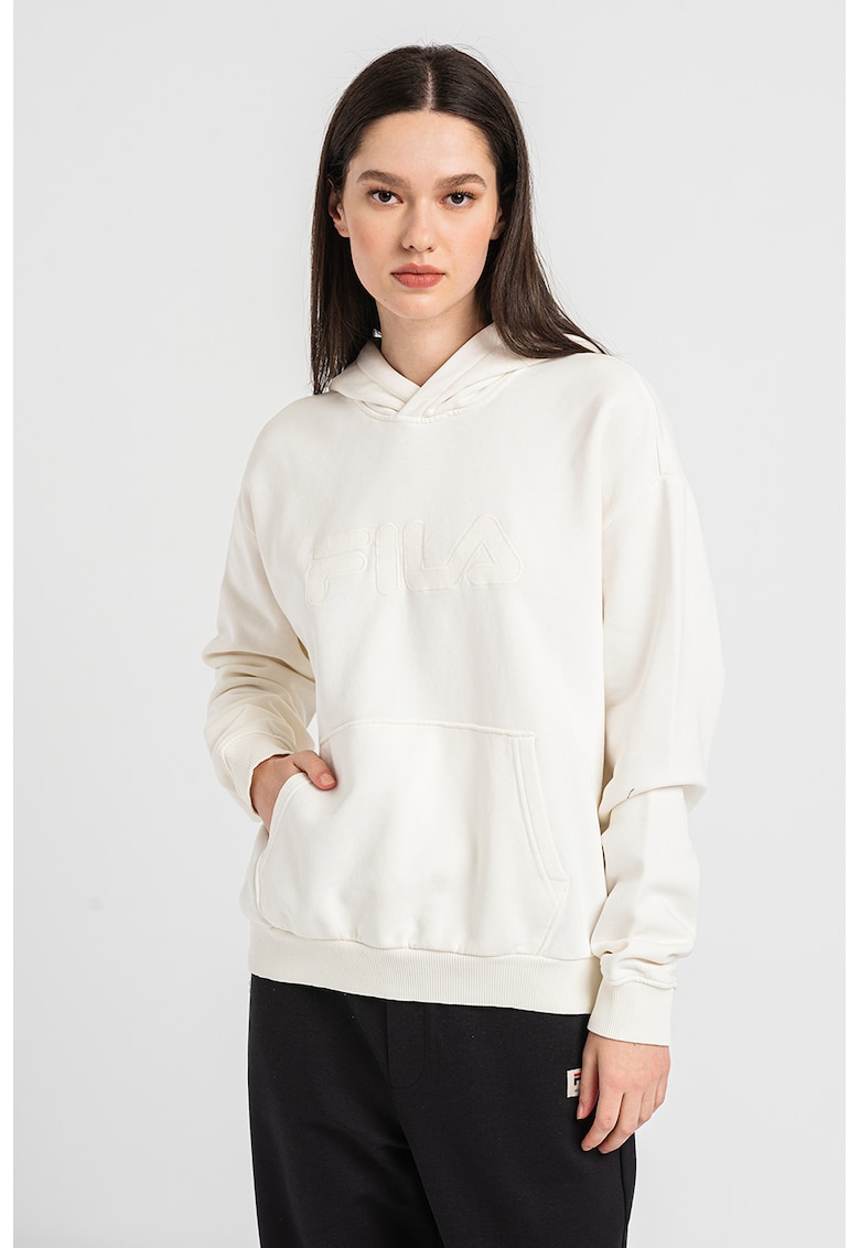 Fila Hanorac cu buzunar kangaroo Bischkek - Alb