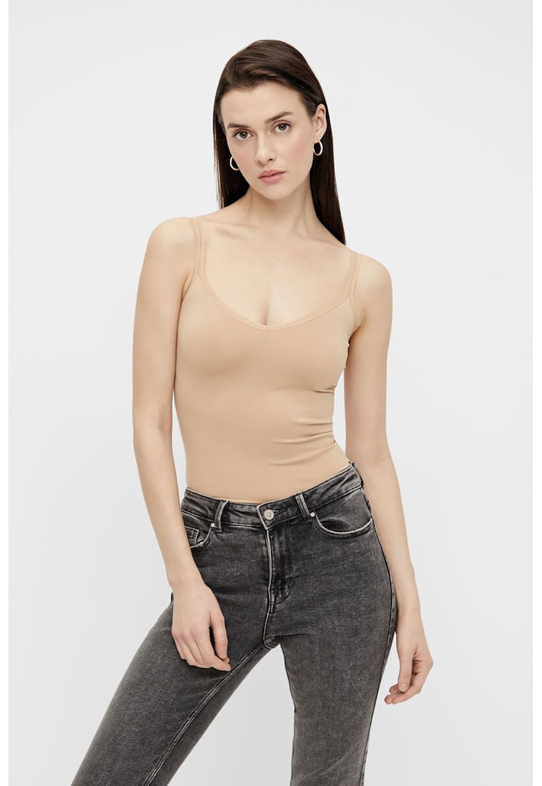 Top uni slim fit - Maro camel