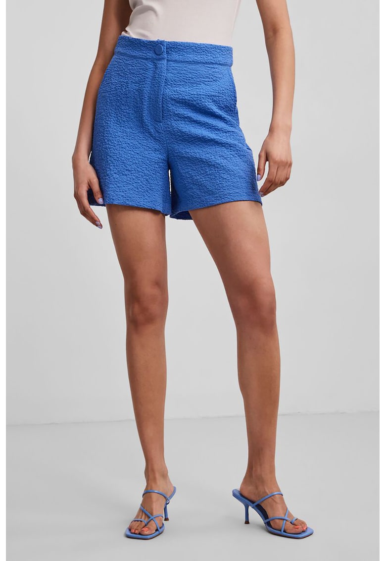 Pantaloni scurti texturati cu talie inalta Anni