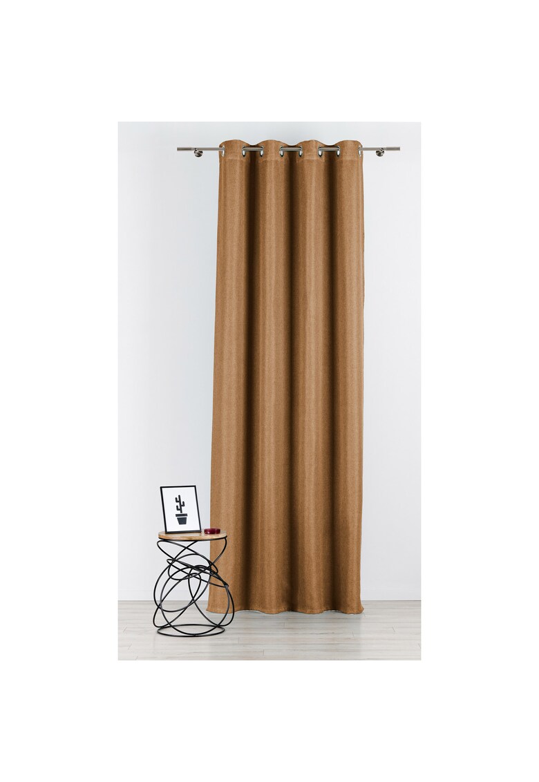 Draperie cheer - interior - cu inele - natur - 140x260 cm - cognac