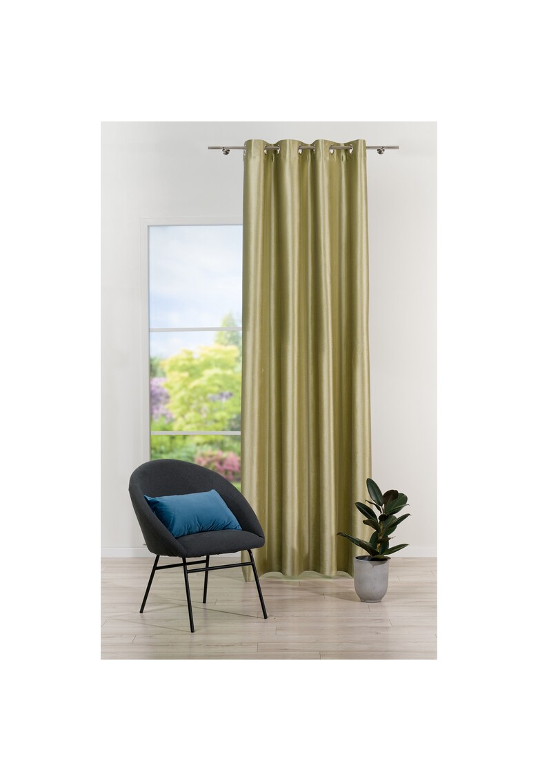 Draperie rapsodia - interior - cu inele - 140x245 cm - mustar