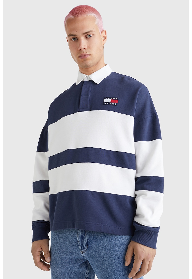 Tommy Jeans Суитшърт с яка и паднали ръкави за Мъже Tommy Jeans Суитшърт с яка и паднали ръкави за Мъже