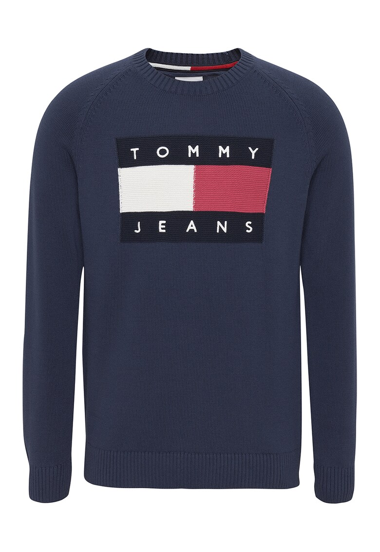 Tommy Jeans Пуловер с уголемено лого за Мъже Tommy Jeans Пуловер с уголемено лого за Мъже