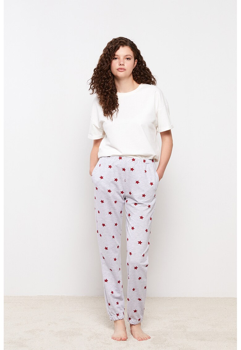 Pantaloni de pijama cu model grafic