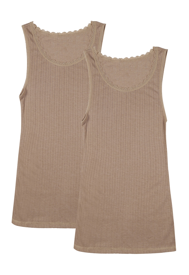 Set de topuri slim fit - 2 piese - Maro