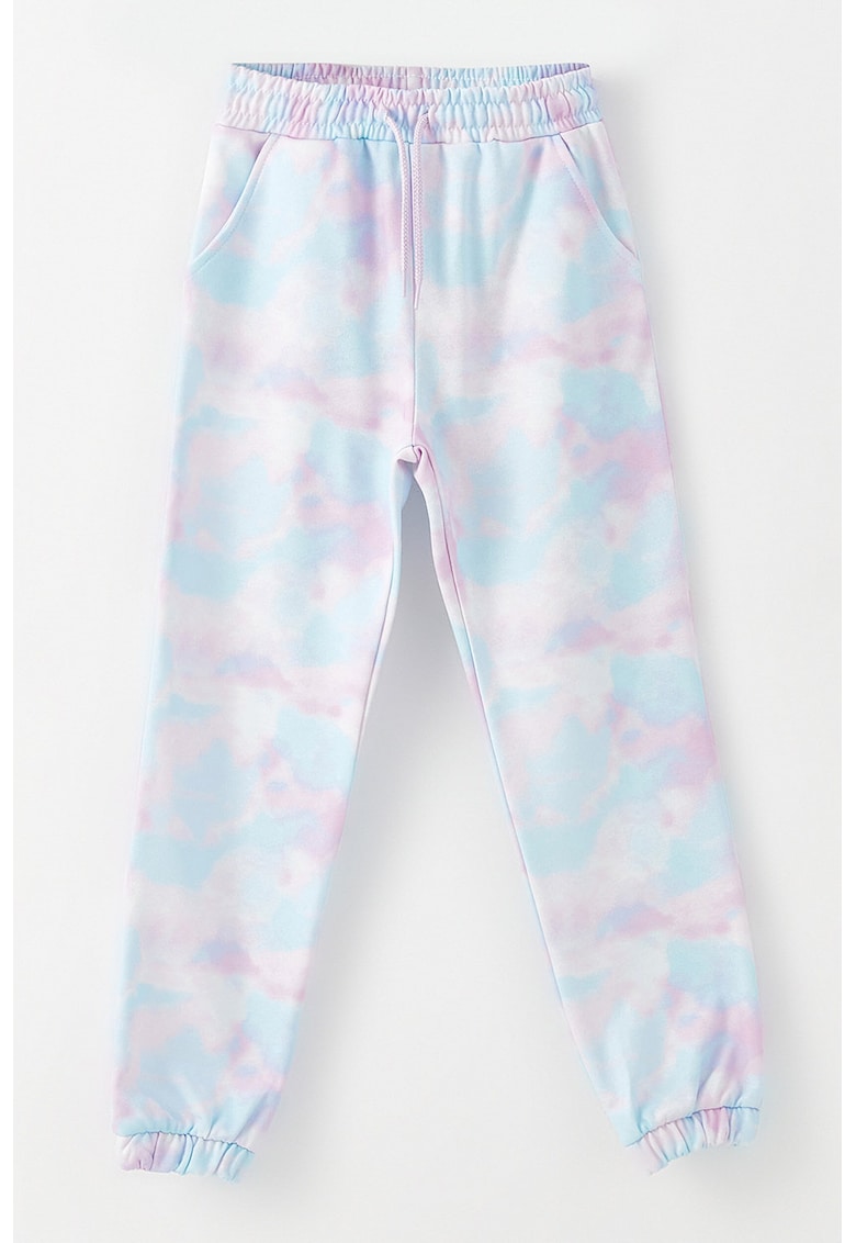 Pantaloni sport cu imprimeu tie-dye