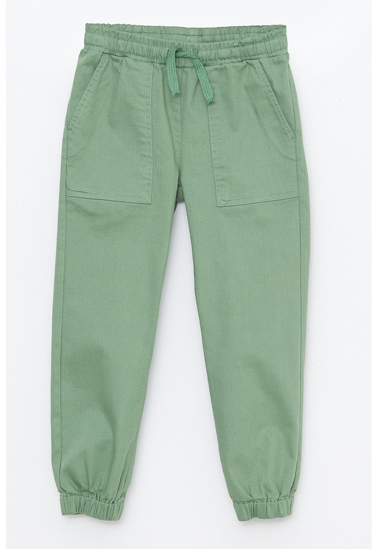 Pantaloni din amestec de bumbac cu snururi