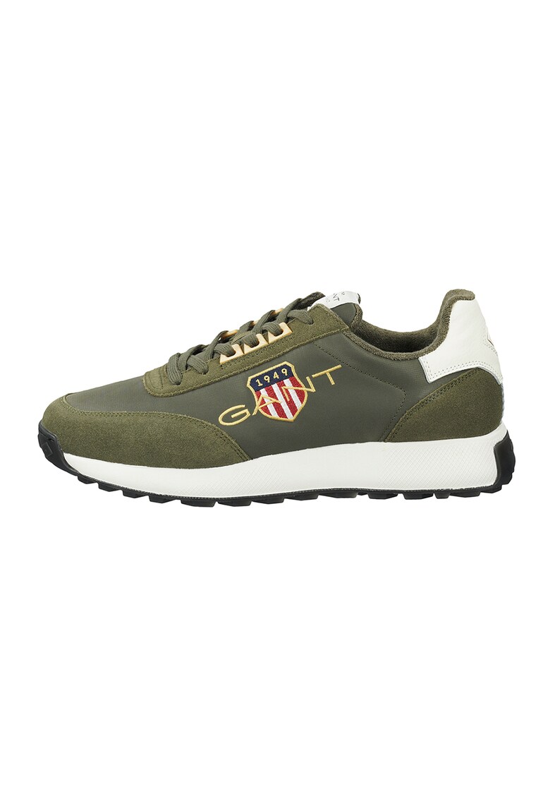 Pantofi sport low-top cu logo brodat in partile laterale