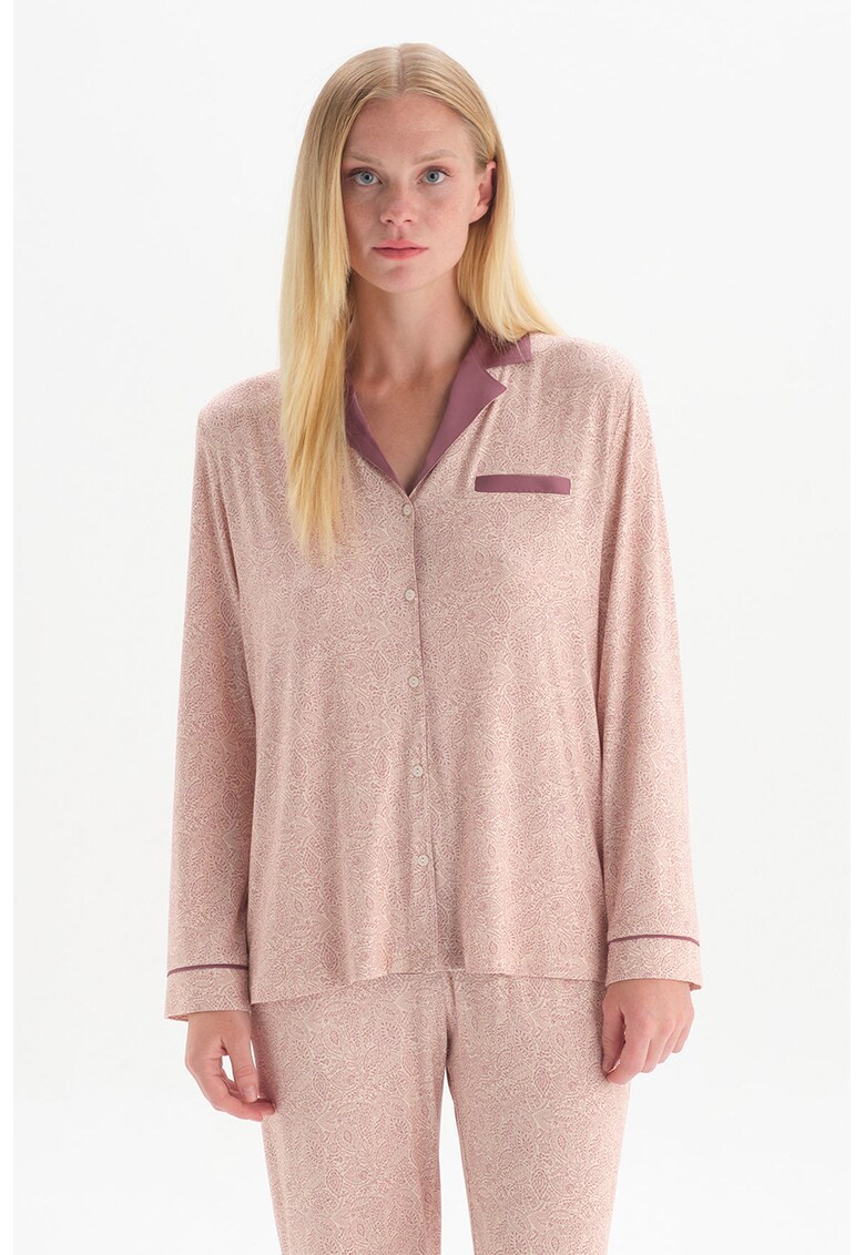 Pijama cu imprimeu paisley