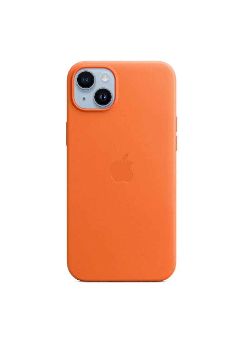 Husa de protectie Leather Case with MagSafe pentru iPhone 14 Plus - Orange