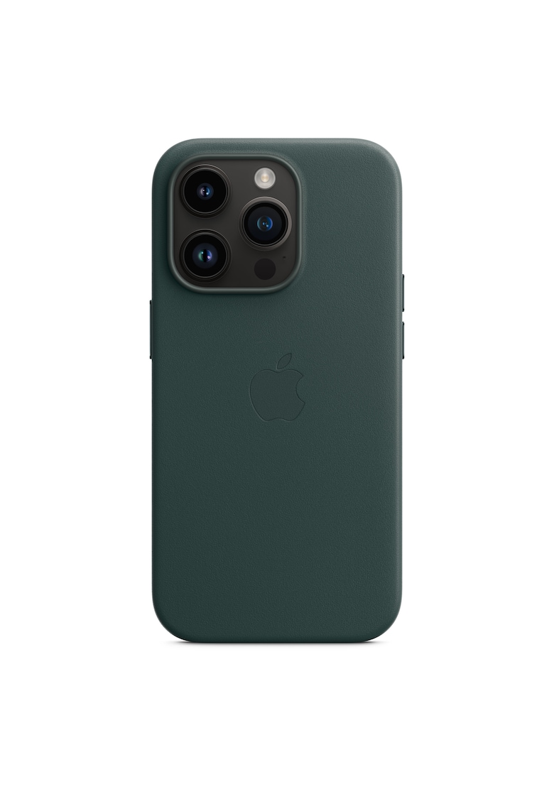 Husa de protectie Leather Case with MagSafe pentru iPhone 14 Pro - Forest Green