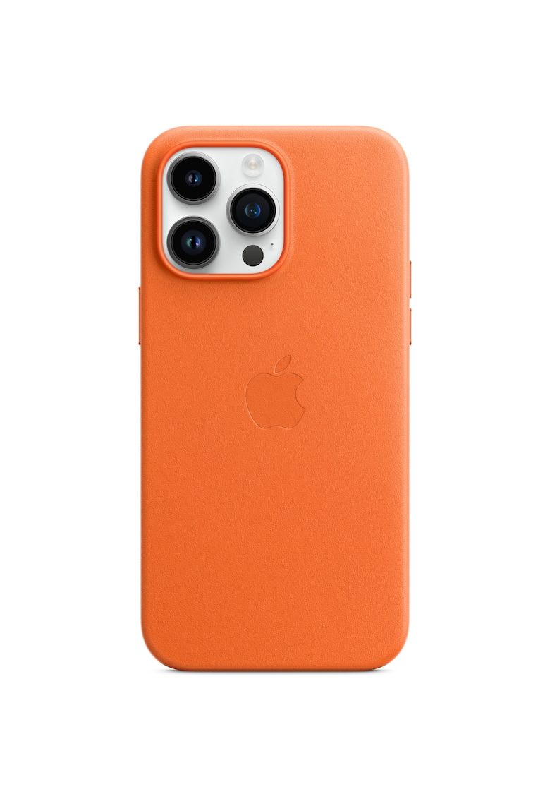 Husa de protectie Leather Case with MagSafe pentru iPhone 14 Pro Max - Orange