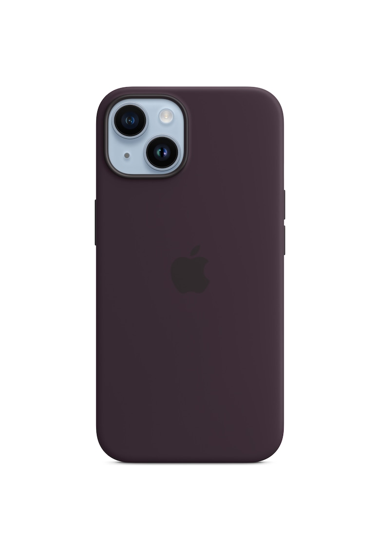 Husa de protectie silicone case with magsafe pentru iphone 14 - elderberry