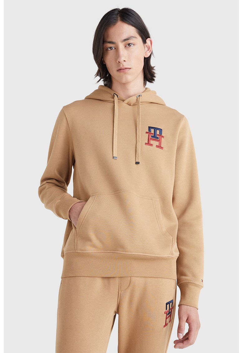 Tommy Hilfiger Худи с органичен памук и джоб кенгуру за Мъже Tommy Hilfiger Худи с органичен памук и джоб кенгуру за Мъже