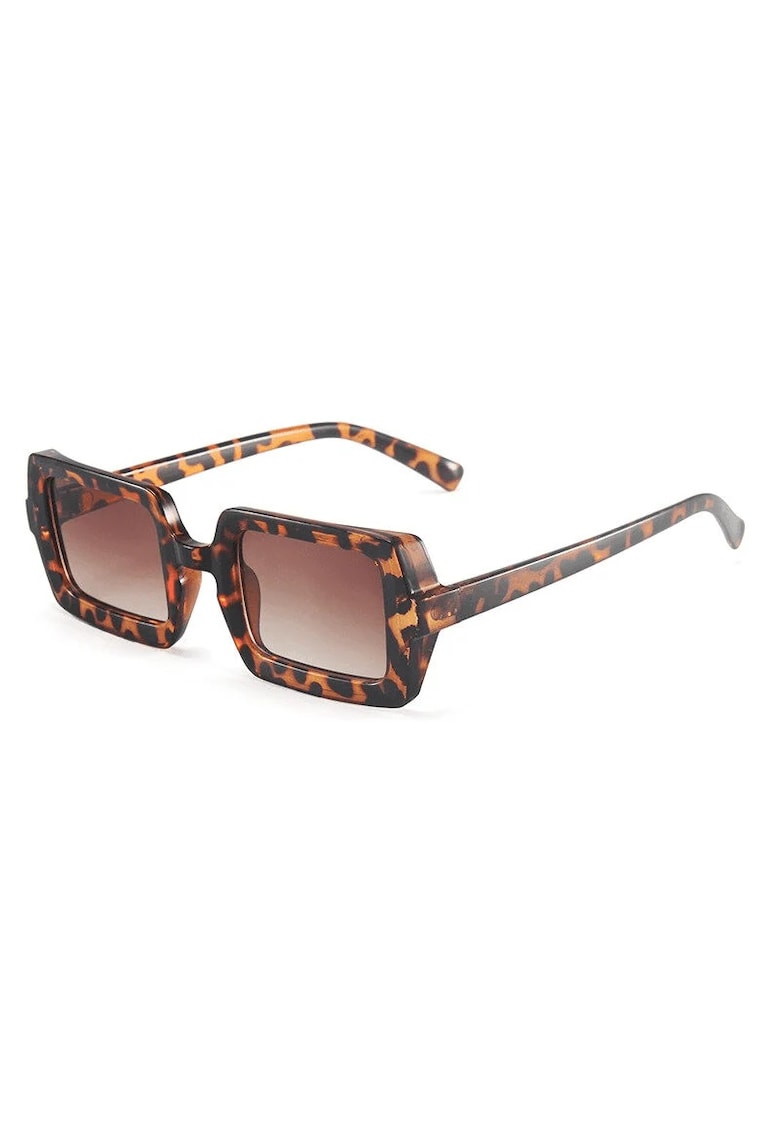 Ochelari de soare - maro - animal print - dreptunghiulari - Alivia C7 -