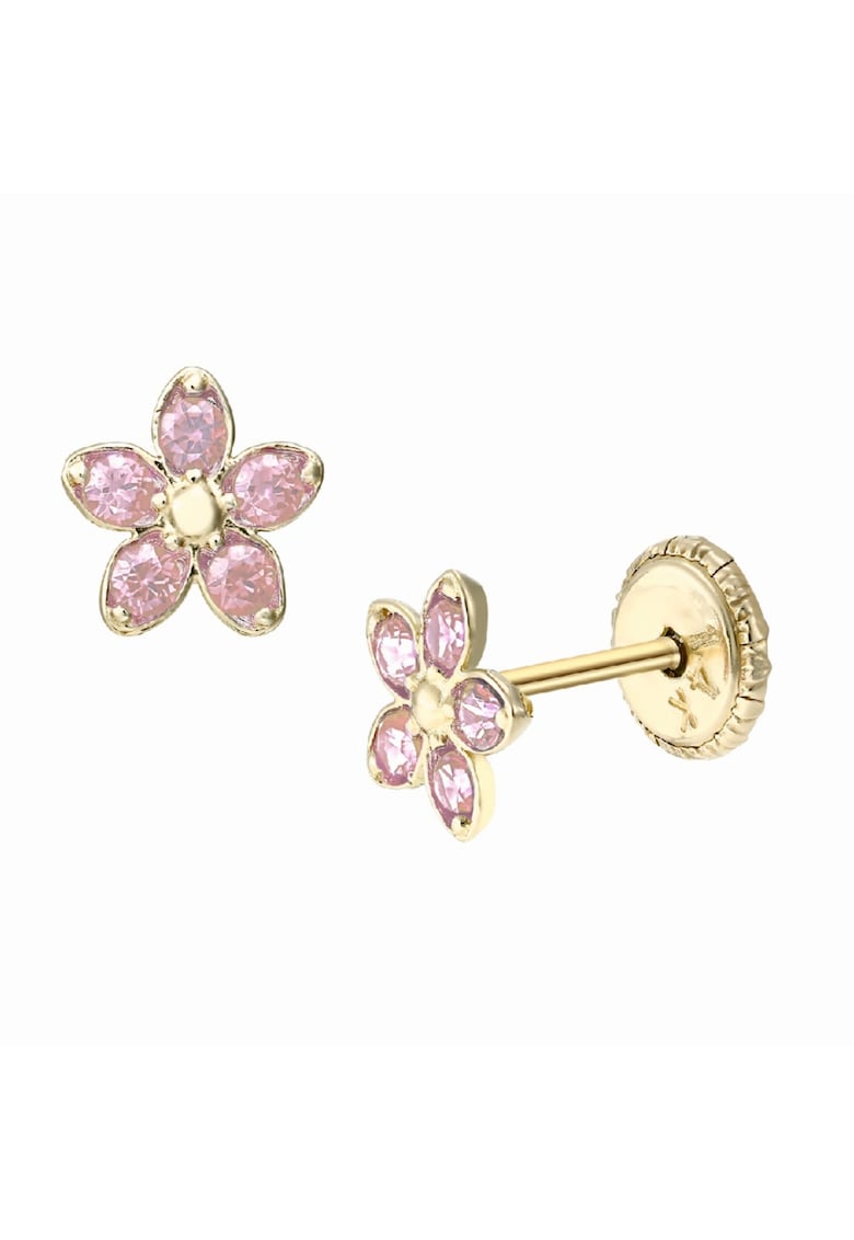 Cercei pentru fete - aur 14 KT - inchidere cu protectie