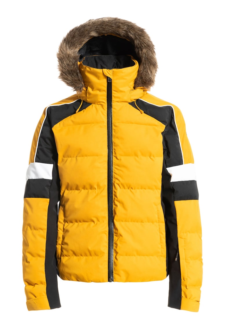 Geaca cu vatelina - pentru schis Snowblizzard - Alb/Negru/Galben sofran